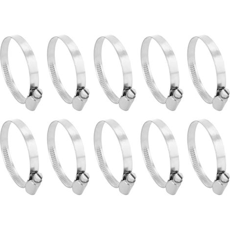 40mm à 63mm Dia Range 304 Edelstahl Deutscher Typ Schlauchschelle 10 Stck
