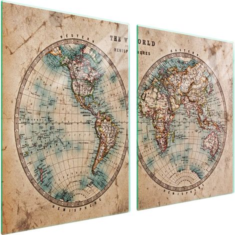 Plaque de protection en verre pour poêle 2x45x52 Carte (1/5)