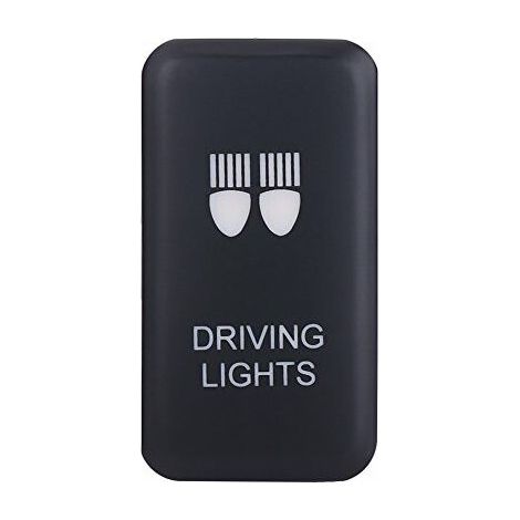 Interrupteur à Bascule 12V 0.5A Bleu Double Interrupteur avec Ligne 200mm Commutateur à LED Bouton-poussoir de Voiture(WORK LIGHTS)