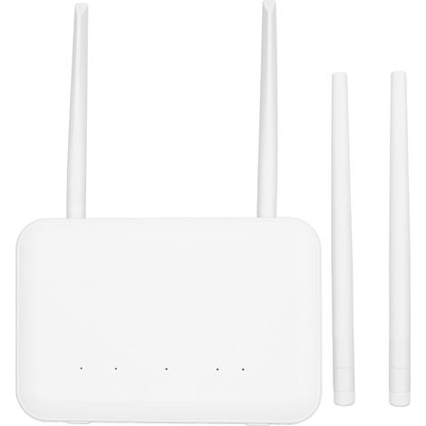 Routeur WiFi 4G LTE avec emplacement pour carte SIM, 4 antennes externes, port LAN 300 Mbps, port WAN, point d'accès WiFi pour l'Europe, l'Asie et l'Afrique, prise UE 100-240 V (1/5)