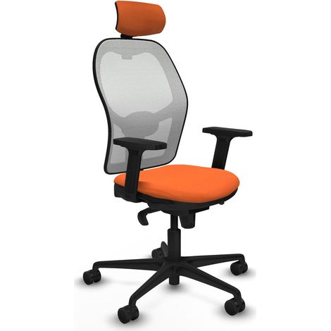 Sedia Ufficio con Poggiatesta Piqueras y Crespo 2D036N2 Arancio (1/5)