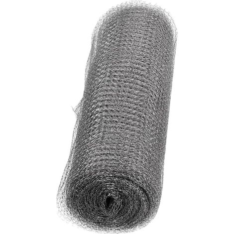 Protection de Gouttière en Treillis Inoxydable Argenté, Rouleau Ne Se Déforme Pas, Limite les Obstructions D’évacuation, Maille Métallique pour Entretien de Toiture (1/5)