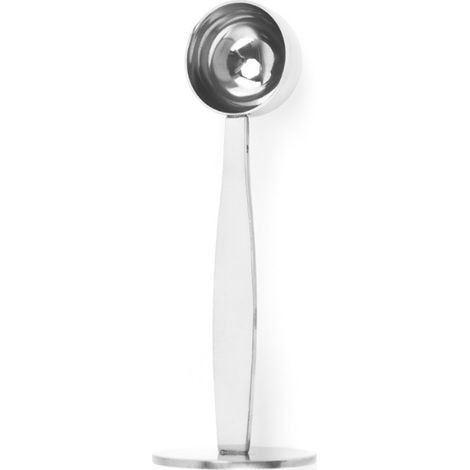 Cuillère À Café En Acier Inoxydable - Cuillère-Tampon Double Fonction - Pour Espresso Et Café Moulu - 1 Pièce (1/5)