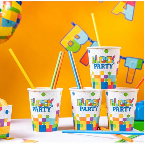 Bicchieri di carta a blocchi per compleanno, 200 ml, 6 pezzi. (1/3)