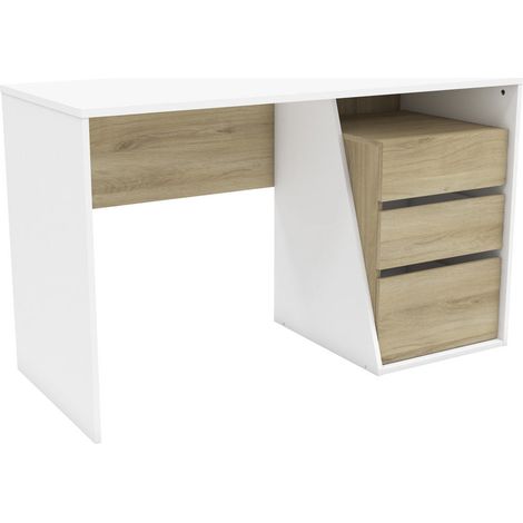 Bureau scandinave chêne/blanc Dixon (1/5)