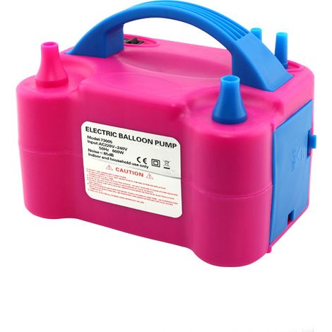Bomba eléctrica para globos, inflador de globos eléctrico con doble boquilla, dos modos de funcionamiento, 220 V, 600 W, para decoraciones de cumpleaños, bodas y fiestas.
