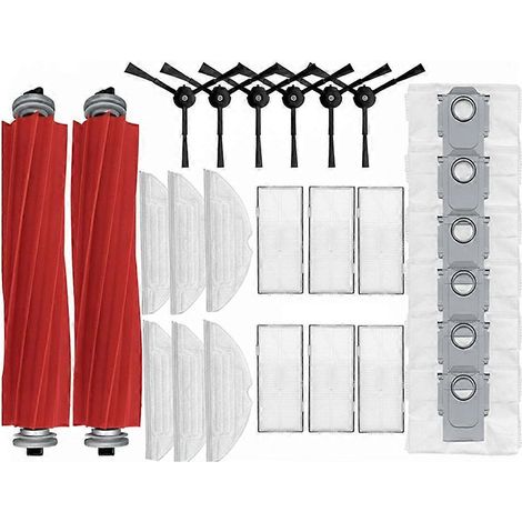 Pour Roborock S7 Max Ultra Q100TSC Brosses principale/latérale filtre HEPA serpillière sacs poussière et Pièces (1/5)