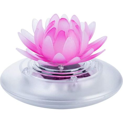 Lampe flottante étanche pour piscine, bassin, étang, lampe solaire en forme de lotus.-AquaForge