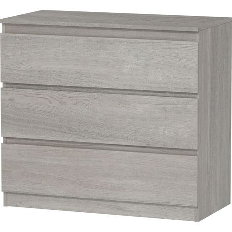 Chest of Three Drawers Grey Wood Effect (1/5)