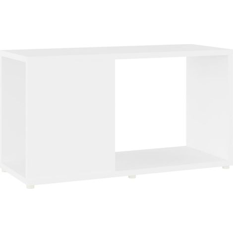 Mobile TV multimediale scaffale per televisione televisore buffet sala da pranzo soggiorno camera da letto 60 x 24 x 32 cm derivati del legno bianco 020026129