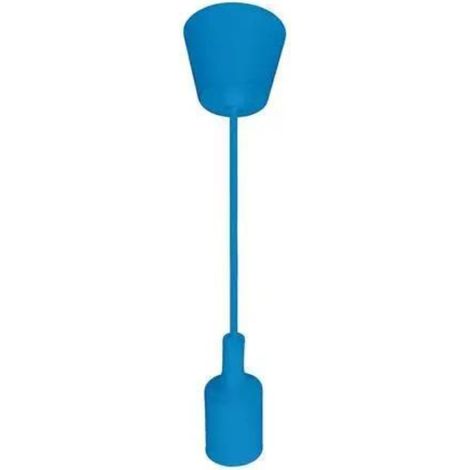 Suspension câble bleu (1m) E27 IP20 max 60W (1/2)