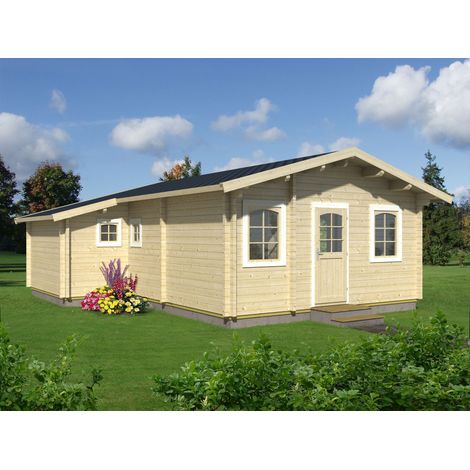 Abri de jardin en bois Emily 39,2 m2 Naturel (1/4)