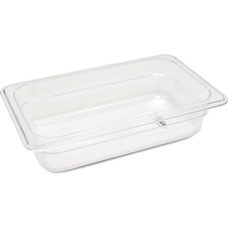 Bac gastronorme - 1/4 GN - Profondeur de 6,5 cm - Polycarbonate - Maxima