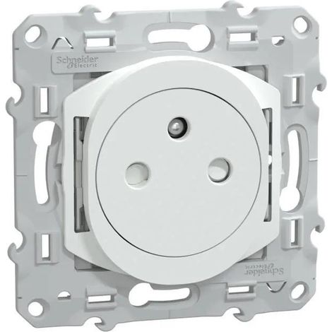 Elektrische Steckdose Schneider Electric Ovalis weiß 71x71 mm 16A