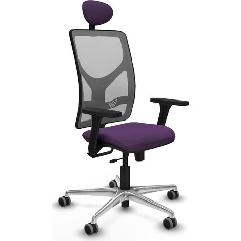Silla de oficina piqueras y crespo Motilla gris tela malla (1/2)