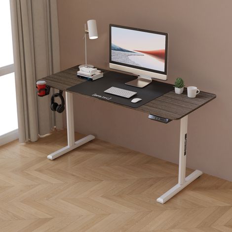 Scrivania 'Hayward' Regolabile in Altezza con Sollevamento Elettrico - Effetto Legno Scuro - pro.tec (1/5)