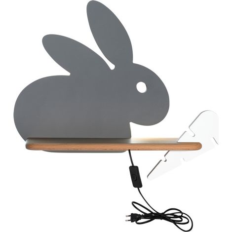 Applique Candellux Rabit legno grigio LED 4W 4000K IP20 (1/3)
