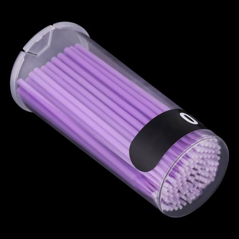 100 applicateurs micro-brosses dentaires jetables de couleur violette (1/5)