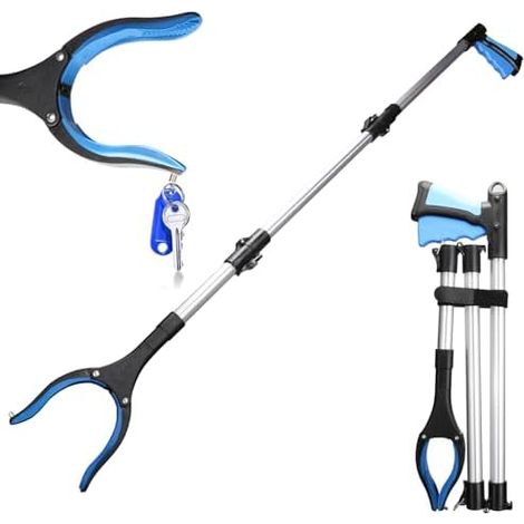 Pince à litière de 108 cm avec mâchoire magnétique extra longue, rotatif 360°, outil d'aide la préhension pour personnes âgées handicapées - (1/5)