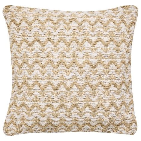 Coussin déhoussable 40 x 40 cm – Coton/Polyester avec fil métallisé Loumeo Naturel (1/3)