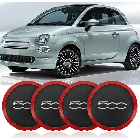 Juego de 4 embellecedores de rueda para Fiat 500, embellecedor de rueda ABS 500, tapacubos 68078419AC para tapacubos central exterior Fiat 500, accesorio de repuesto (1/5)