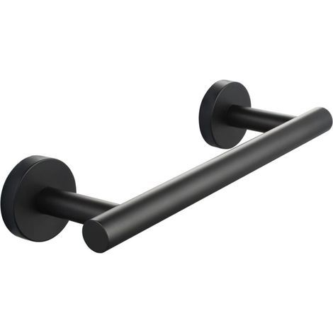 Porte Serviettes Mural à Vis en Acier Inoxydable Barre Serviette Salle de Bain Noire 23 cm Z-V-D (1/4)