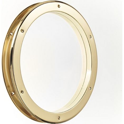 Mottez – Hublot de porte métal rond doré Ø38,5cm – Vitre trempée 4mm – Pour porte épaisseur 40mm – Design élégant et moderne