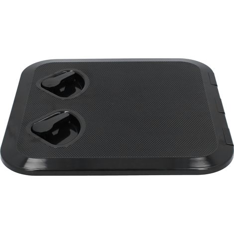 Trappe d'accès de pont avec serrure, couvercle d'inspection anti-UV pour bateau marin, noir 14.75 x 14.5 pouces