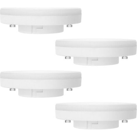GX53 LED-Lampe, 7 W, Warmweiß (2700 K), nicht dimmbar, entspricht 50 W Halogenlampe, GX53 LED-Spotlampe für Schränke und Vitrinen, 180° Abstrahlwinkel, 220 V Wechselstrom, 665 lm, 4er-Pack