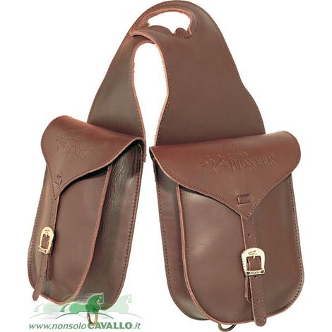 Braun - Amerikanischer Pioneer Vorderknauf Fett Leder Satteltasche (1/3)