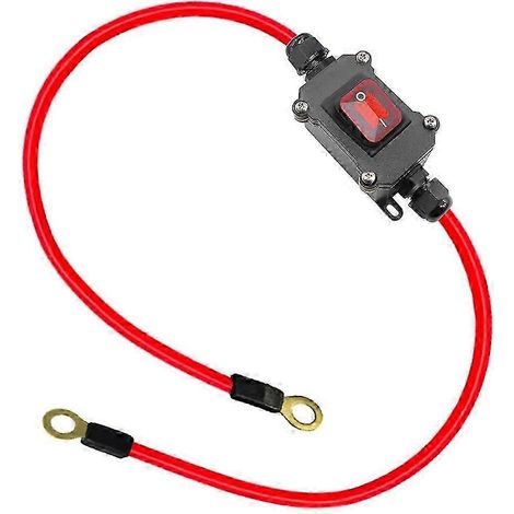 Interrupteur en ligne DC12V, interrupteur bipolaire à double voie DC12-24V, 25A, IP67, avec fonction marche/arrêt. (1/5)