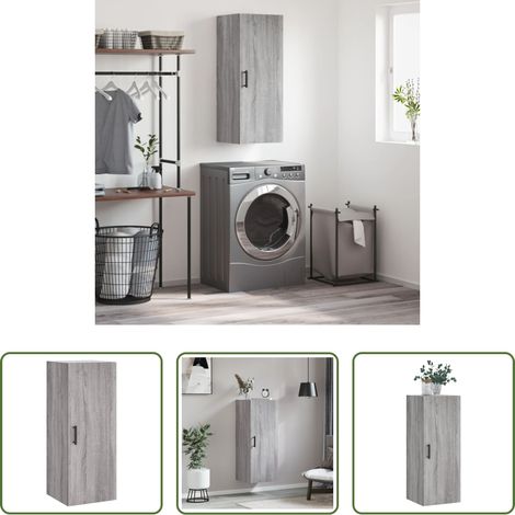 Holzschrank -  Wandschrank Grau Sonoma 34,5x34x90 cm (1/5)