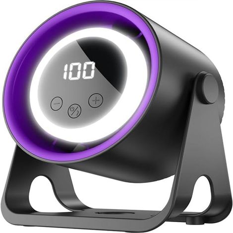 Ventilateur De Table - 5 Vitesses Réglables - Rechargeable Sans Fil - Silencieux - Pour Bureau Chambre Tente - 1 Pièce (1/5)
