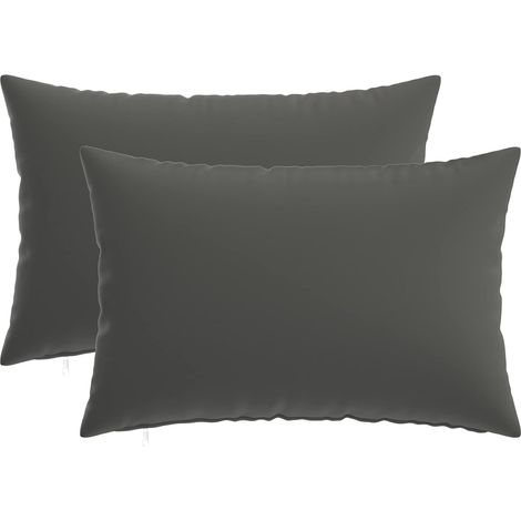 vidaXL Cuscino con cuscino HEERLEN 2 pz Antracite Poliestere (1/5)