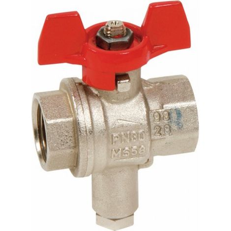 Vanne avec porte sonde pour compteur MID R50 - Femelle 1" (26x34) - Sferaco (1/4)