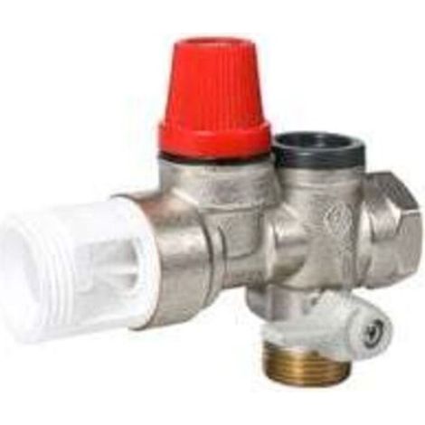 Groupe de sécurité laiton droit pour chauffe eau, cumulus - 20x27 ou 3/4" (1/4)