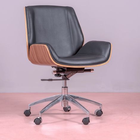 Nest Dream - Chaise de bureau en bois de noyer - Nordic - Noir (1/5)