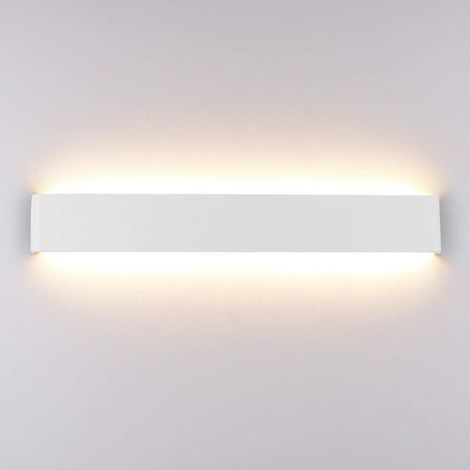 SABIR Appliques Murales LED Pour IntéRieur, ÉClairage Mural Moderne En Aluminium 55CM 24W, Haut Et Bas Appliques Murales Blanc Chaud IP44 Pour Chambre, Salon, Etescaliers Et Salle De Bains, Blanc (1/5)
