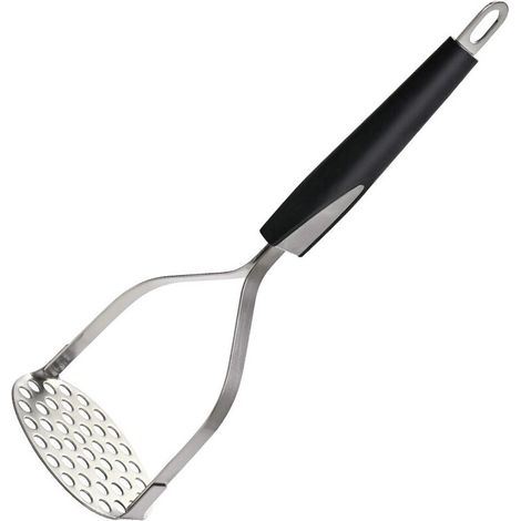 purée presse, piscine robuste piscine piscine, acier inoxydable, calculatrice de fruits et légumes, avec poignée non silicone, facile trop facile (1/5)