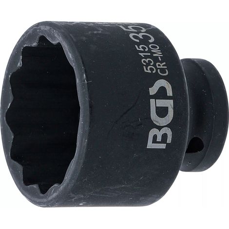 DOUILLE À CHOC, DOUZE PANS 12,5 MM (1/2'') 35 MM BGS 5315