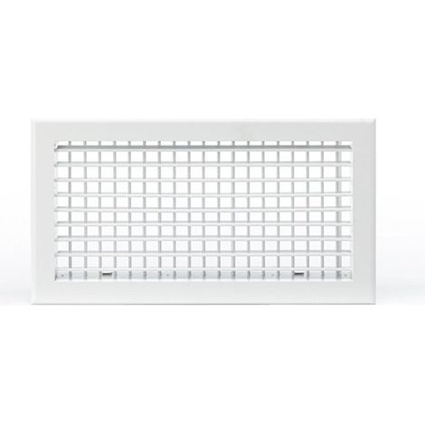 Grille double déflexion 400x200 mm en aluminium blanc mat – Diffusion optimale d'air – Pour espaces intérieurs modernes