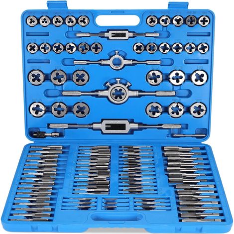 110PCS Coffret Tarauds et Filières Outil de Filetage et Taraudage (1/5)