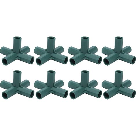 Joint de Support de plante, 8 pièces, Joint de piquet de jardin à 5 voies, connecteur de piquet de plante en plastique pour serre (1/5)