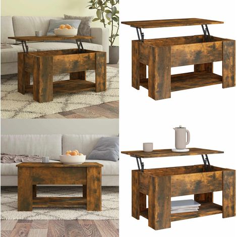 Couchtisch Räuchereiche 79x49x41 cm Holzwerkstoff - Couchtisch - Wohnzimmertisch - Holztisch - Beistelltisch - Regal - Home & Living (1/5)