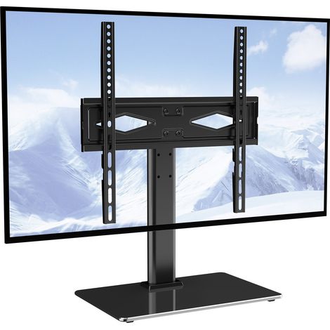 Support TV sur Pied pour Télévisions de 32 à 55 pouces Meuble TV sur Pied Pivotant à ± 40° Hauteur Réglable 61,5-67 cm Pied TV Universel Chargeant 41 kg Max VESA 400x400 mm Maison Bureau Classe (1/5)