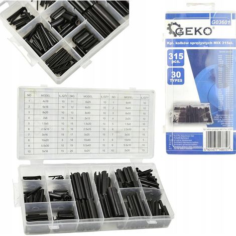Ensemble de goujons élastiques geko transparent 315 pièces (1/3)