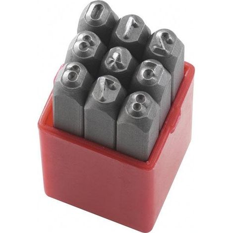 Jeu de poincons chiffres 3 mm pour marquage p012/n03