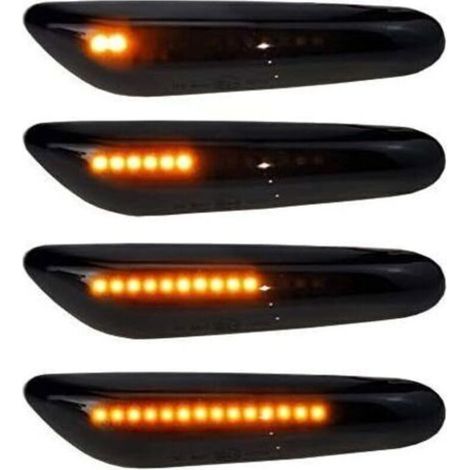 Feux de jour Clignotant latéral LED dynamique 2Clignotants LED orange 16 LED 2835SMD Fumée pour E90 E91 E92 E60 E87 E82 E46 SB10 - Dynamique