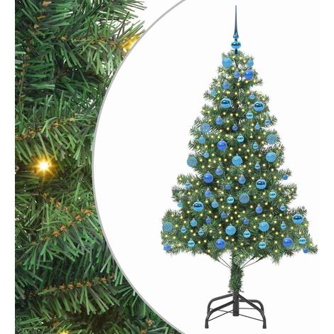 Sapin de Noël，Arbre de Noël avec 300 LED avec support Vert 180 cm PVC CFW34179 (1/5)