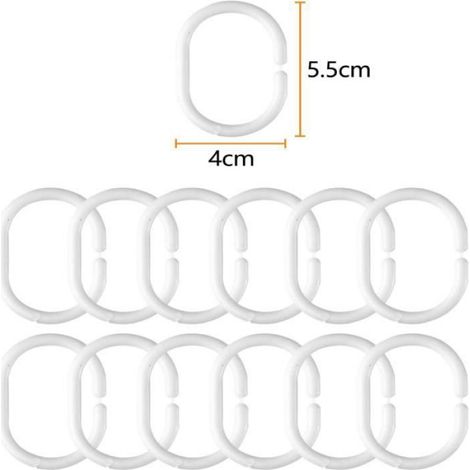 Rideau de douche - Ecent - EVA polyester - Transparent - 80x180cm - Anti-moisissure (1/4)